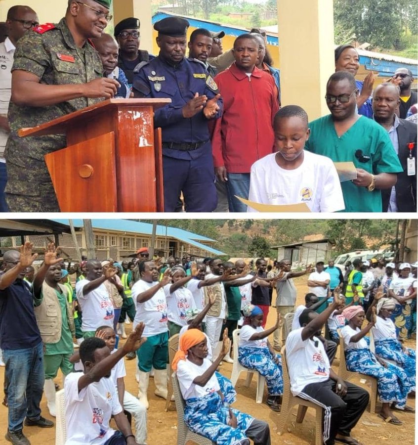 Ituri : le gouverneur militaire Kasongo Mulumba Batoka Gaby se rend à Nizi pour soutenir la riposte contre Ebola