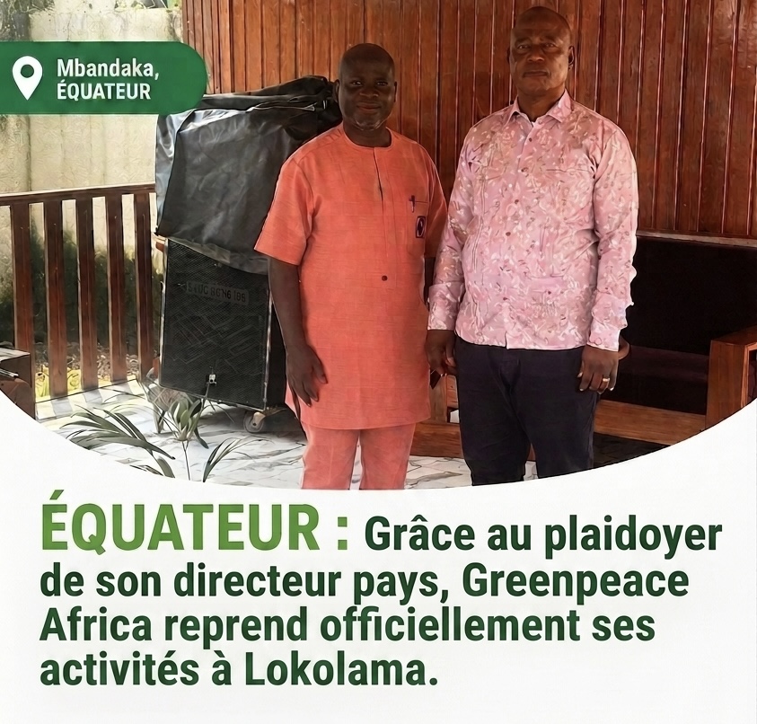 RDC : Après deux ans de suspension, Greenpeace Africa revient en Équateur pour protéger la forêt et soutenir les communautés locales